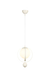 Jupiter Single Chandelier White White Glass - Swordslife