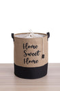 Jute Fabric Home Sweet Home Printed Basket 37x40 cm - Swordslife