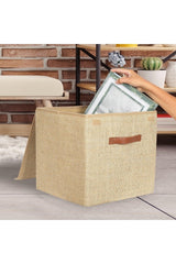 Jute Box With Lid 30x30x30 Cm