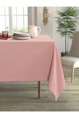 Velvet Textured Light Pink Color Table Cloth - Swordslife