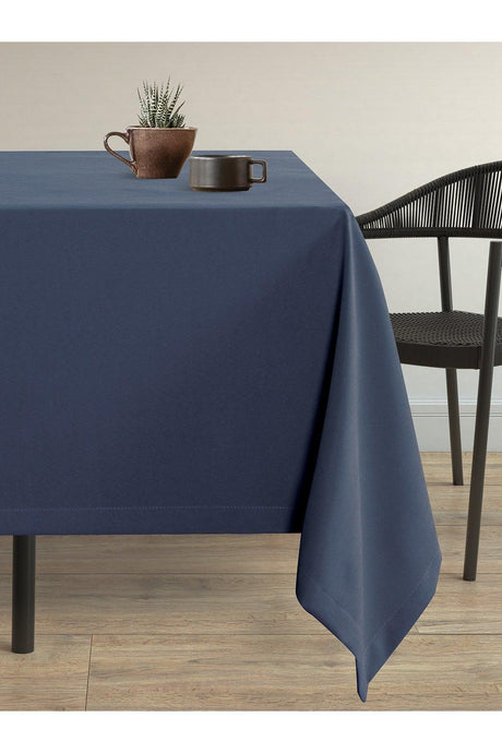 Velvet Textured Navy Blue Table Cloth - Swordslife