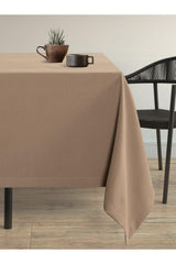 Velvet Textured Latte Color Table Cloth - Swordslife