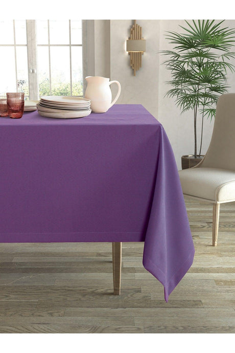 Velvet Textured Violet Tablecloth - Swordslife