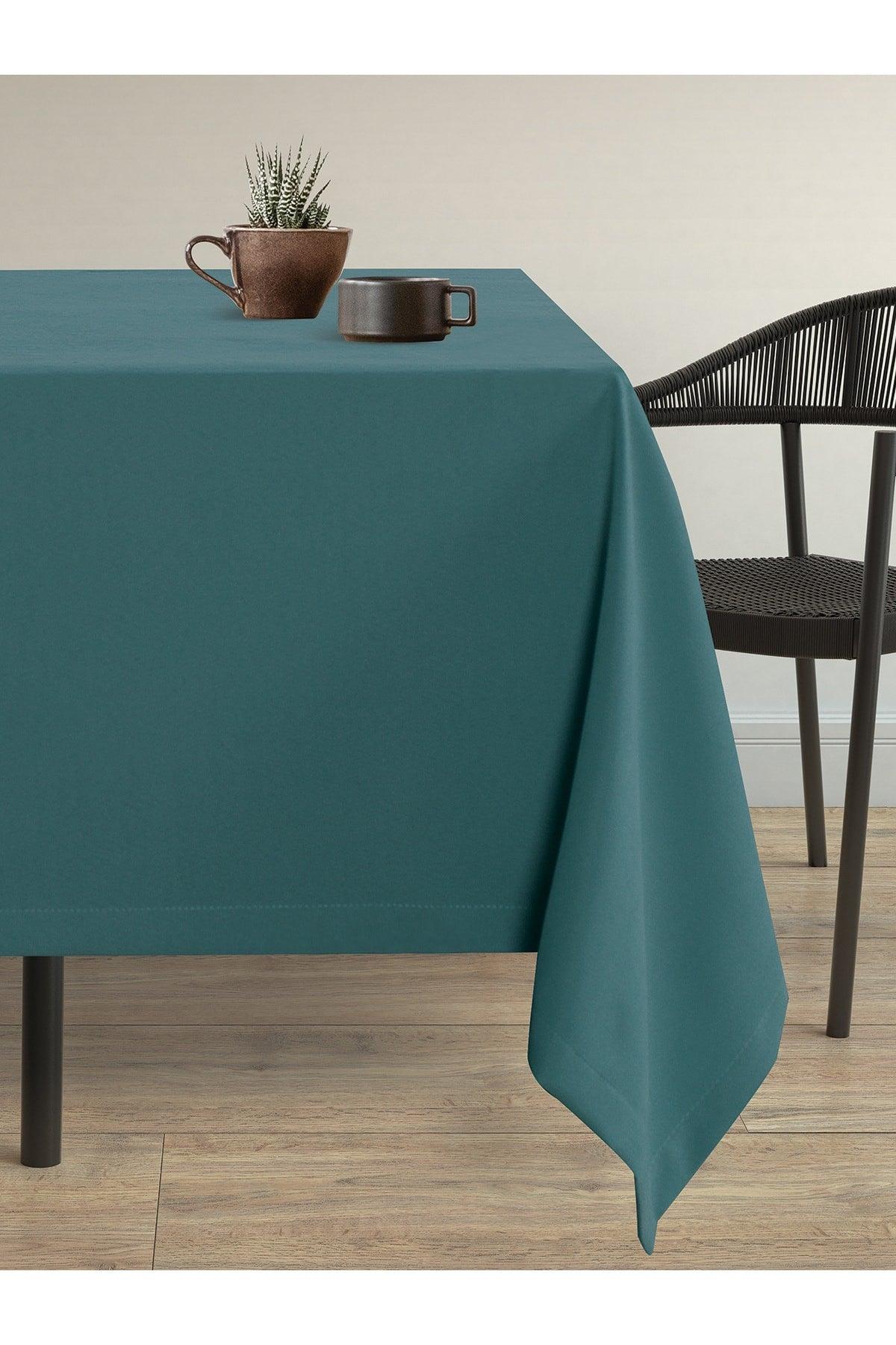 Velvet Textured Ocean Green Tablecloth - Swordslife