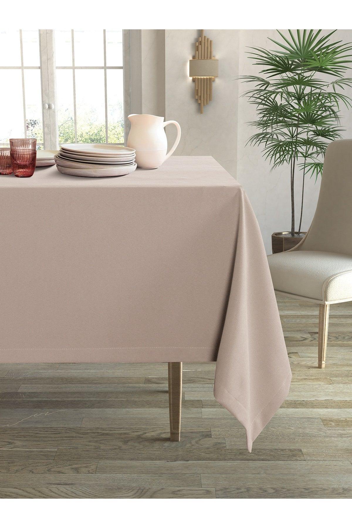 Velvet Textured Powder Color Table Cloth - Swordslife