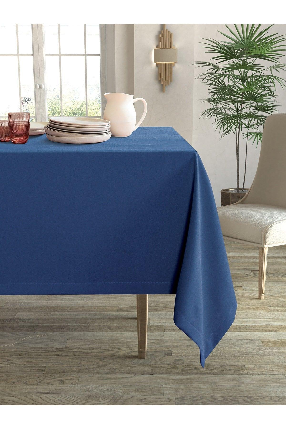 Velvet Textured Sapphire Color Table Cloth - Swordslife