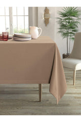 Velvet Textured Milk Brown Table Cloth - Swordslife