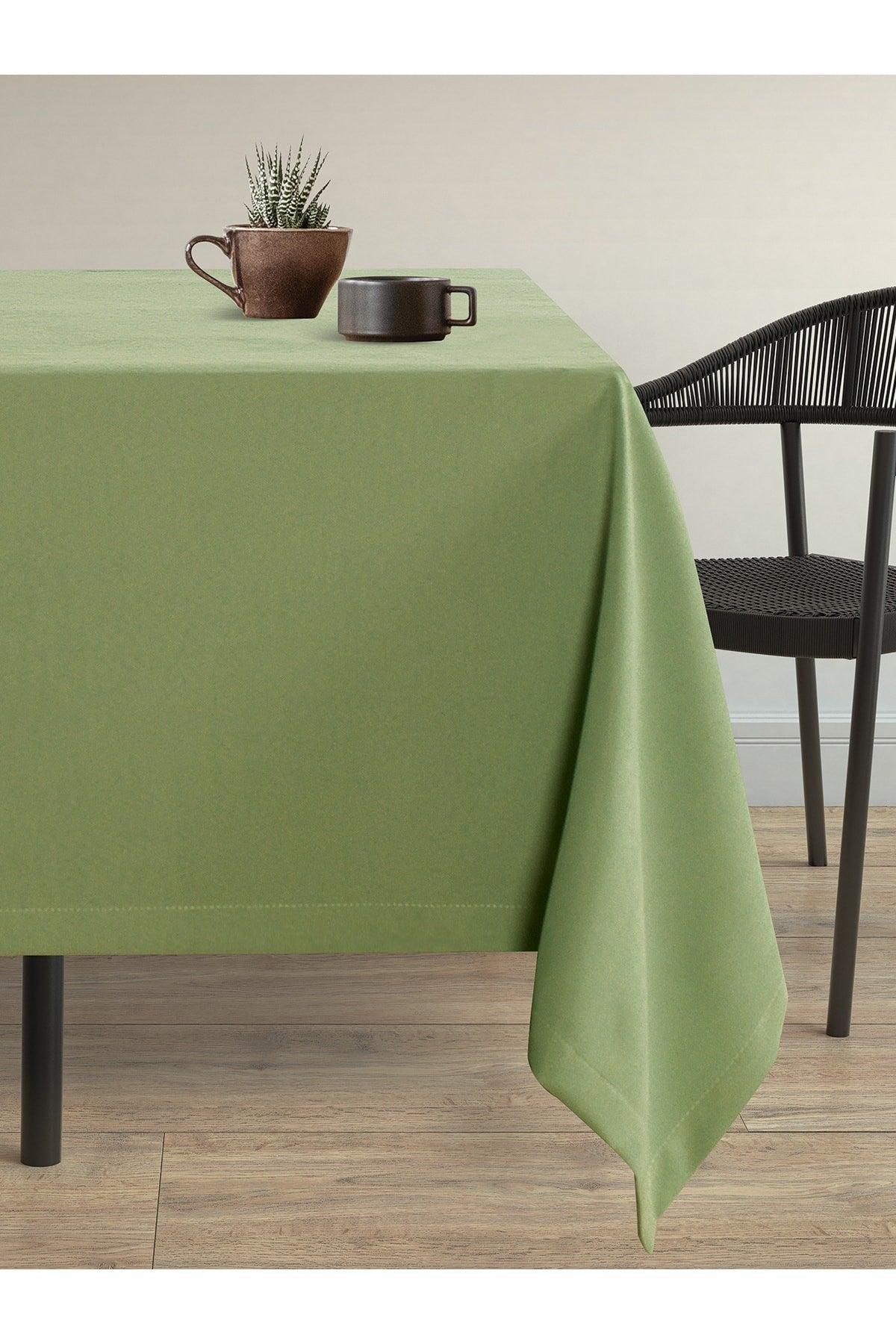 Velvet Textured Sweet Green Tablecloth - Swordslife