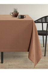 Velvet Textured Tiramisu Colored Table Cloth - Swordslife