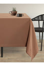 Velvet Textured Tiramisu Colored Table Cloth - Swordslife