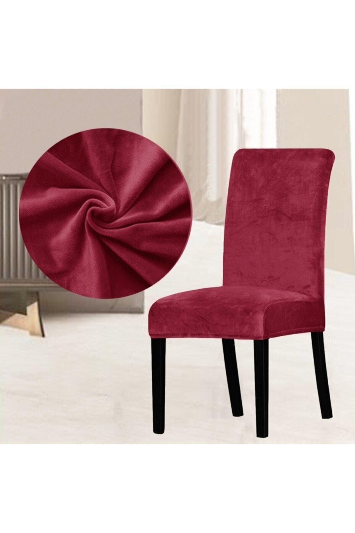 Velvet Chair Cover Cover -Red 6 Pieces - Swordslife