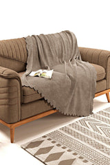 Brown Double Sided Non-Slip Chenille Single Seat Cover Throw - Swordslife