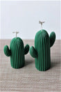 Cactus Candle Set of 2 Powder Scented Cactus Candle Green Scented Cactus Candle Set of Two - Swordslife