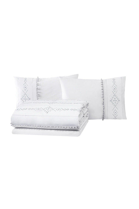 Kallis Double Ranforce Embroidered Duvet Cover Set - Swordslife