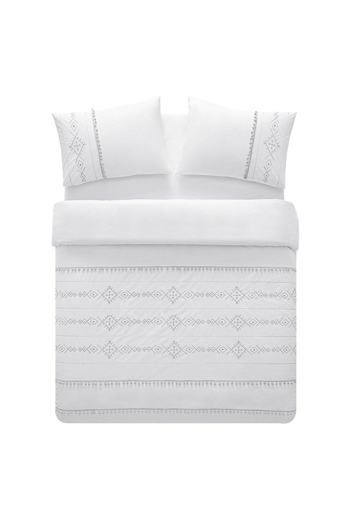 Kallis Double Ranforce Embroidered Duvet Cover Set - Swordslife