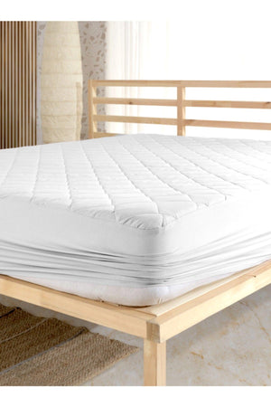 Quilted Fitted Mattress Protector Mattress 100% Cotton - Swordslife