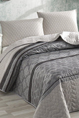 Quilted Bedspread Set Double Creative Gray - Swordslife