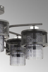 Karla 5 Lid Modern Smoked Plafonyer Chandelier - Swordslife