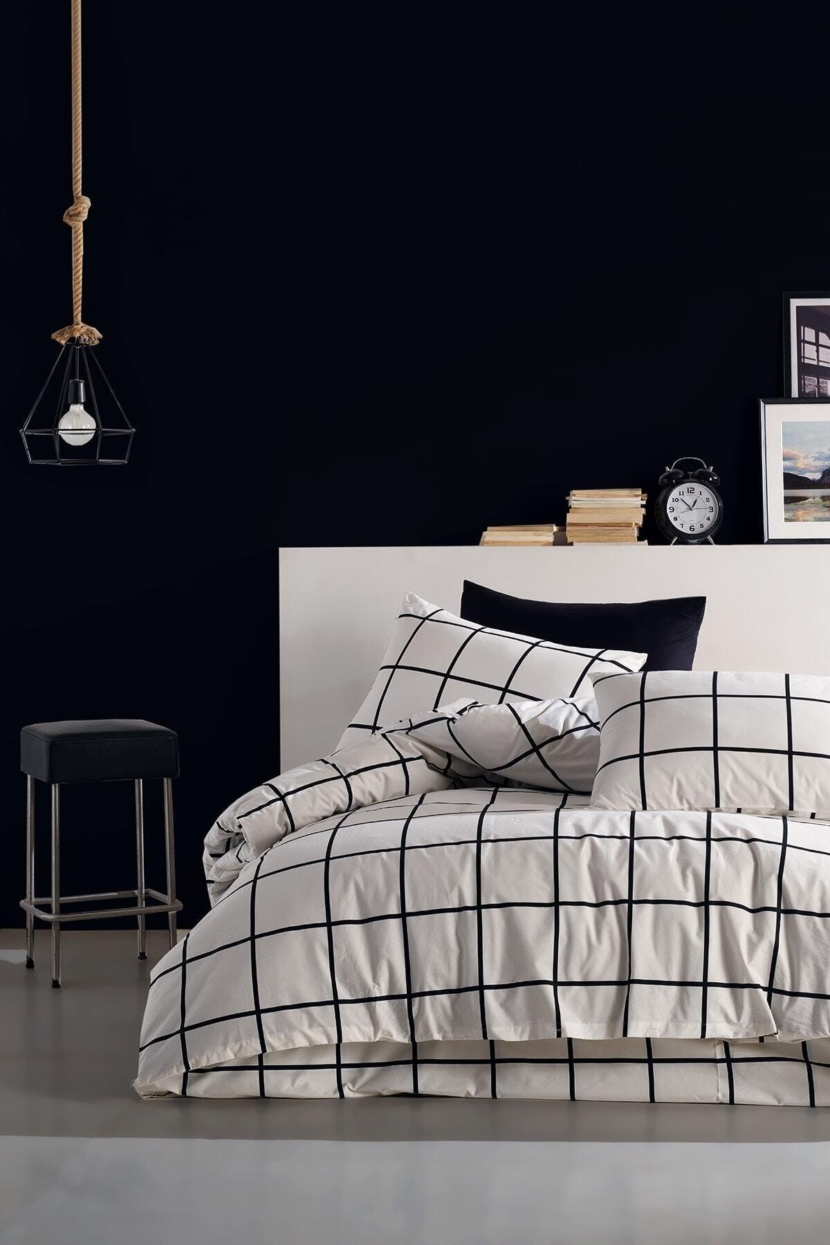 Karo Black Ranforce Single Duvet Cover Set - Swordslife