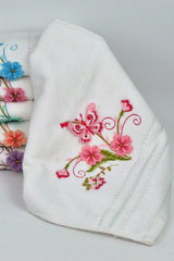 Butterfly 6 Pcs Multicolored 3D Velvet Dowry Gift 28x50 430 Gram Cotton Kitchen Towel - Swordslife