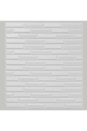 Self Adhesive 3d Size White Opaque Wallpaper Panel Nw55 - Swordslife