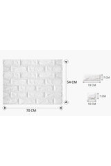 Self Adhesive Flexible Foam Wallpaper Panel 3d Dimensional Brick Pattern Nw100-70x54 - Swordslife