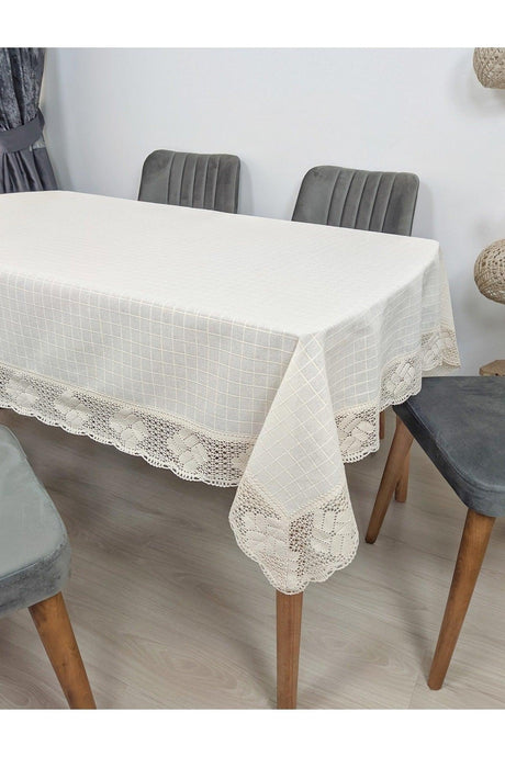 Linen Tablecloth Wide Lacy Monika Fabric Cotton Buldan Bodrum Linen Square Rectangle Round - Swordslife