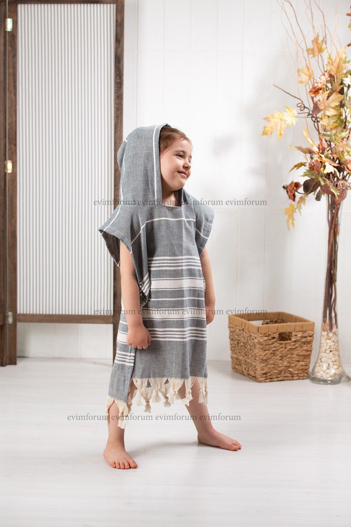 Kids Poncho 100% Cotton Beach Towel Peshtemal