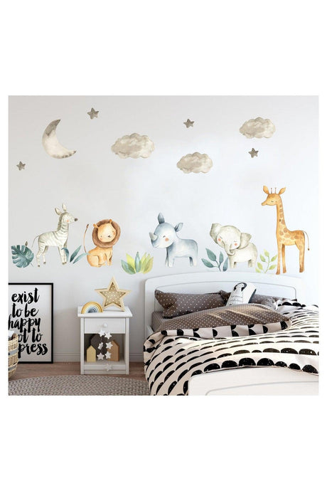 Kids Room Wall Sticker Set Cute Animals - Swordslife