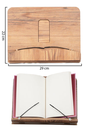 Book Reading Stand Foldable Portable Tablet Phone Stand With Wooden Page Holder Apparatus - Swordslife