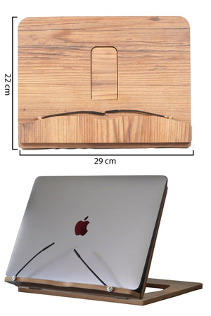 Book Reading Stand Foldable Portable Tablet Phone Stand With Wooden Page Holder Apparatus - Swordslife