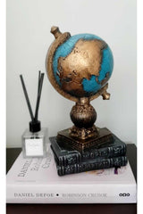 World Globe Atlas Statue with Book - Swordslife