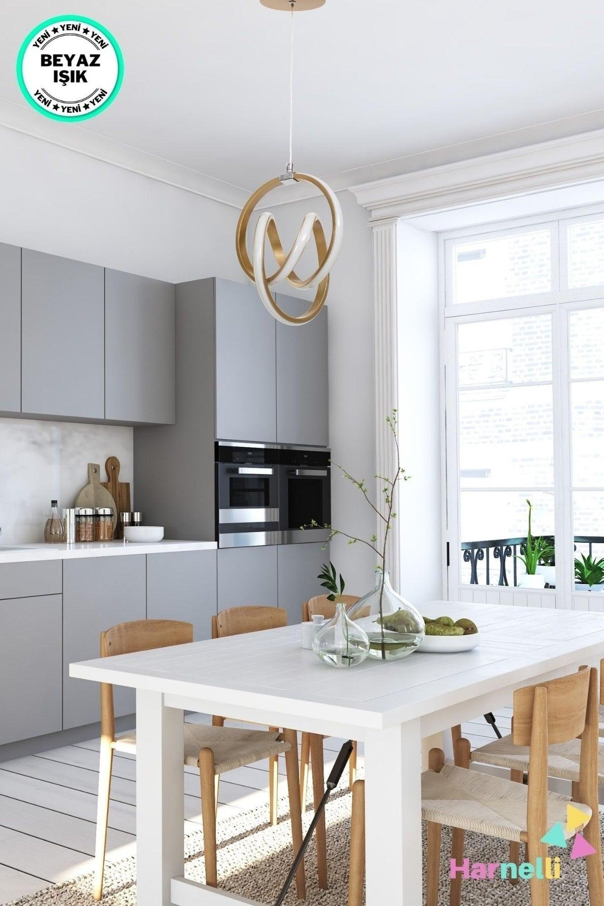 Kitchen Room Hall Hallway White Light Modern Led Chandelier - Swordslife