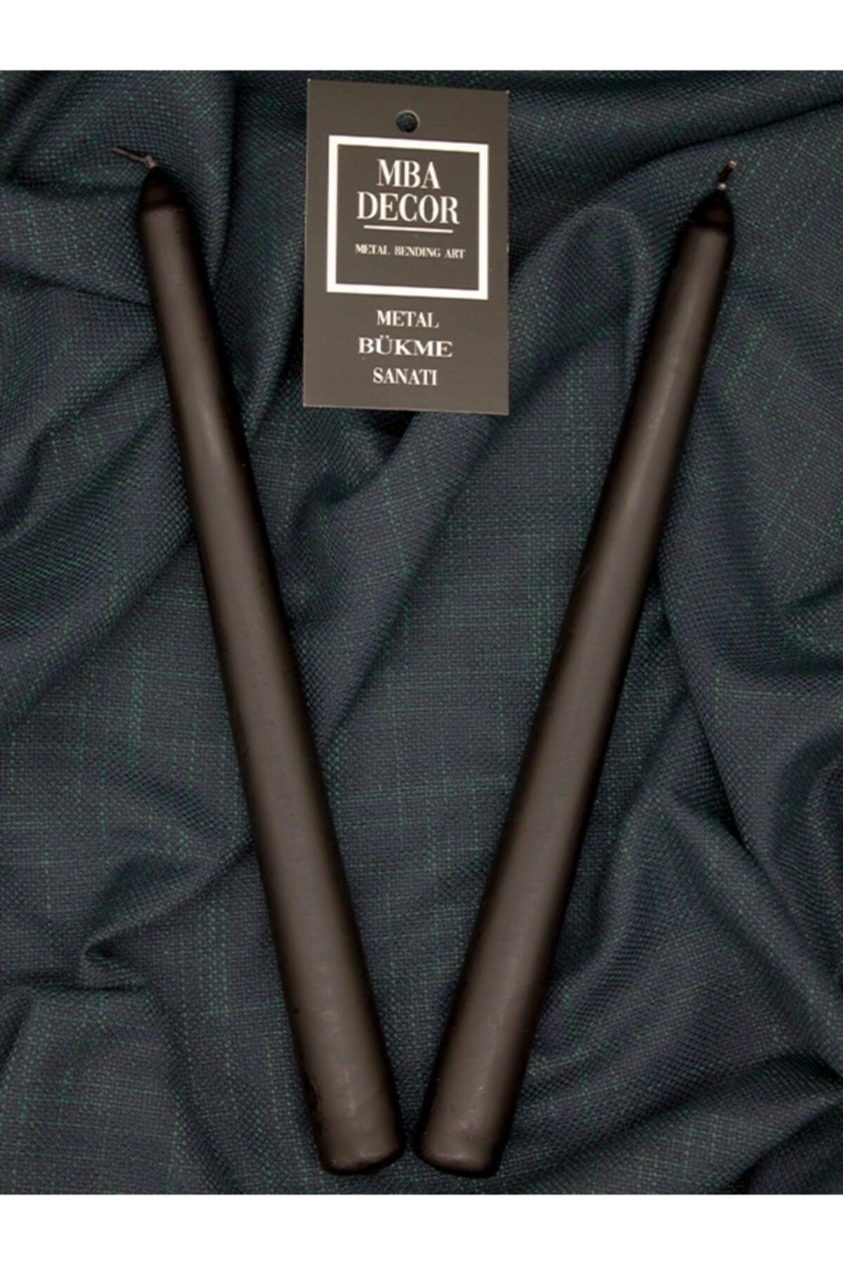 Scented Soft Body 1st Quality 2-Pack Long Stick Tapered Black Candlestick Candle - Swordslife