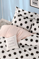 Easy to Iron Duvet Cover Set Double Mixpuan White-Salmon - Swordslife