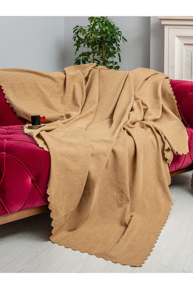 Seat Cover | Sofa Cover | Throw 175x215 Microfiber Chenille Double Sided Non-Slip | Beige - Swordslife