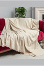 Seat Cover | Sofa Cover | Throw 175x300 Microfiber Chenille Double Sided Non-Slip | Cream - Swordslife