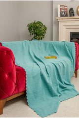 Seat Cover | Sofa Cover | Throw 175x300 Microfiber Chenille Double Sided Non-Slip | Water green - Swordslife