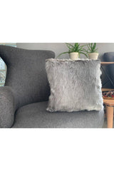 Dark Gray Plush Pillow Cover 45x45 1st Class Fabric - Swordslife