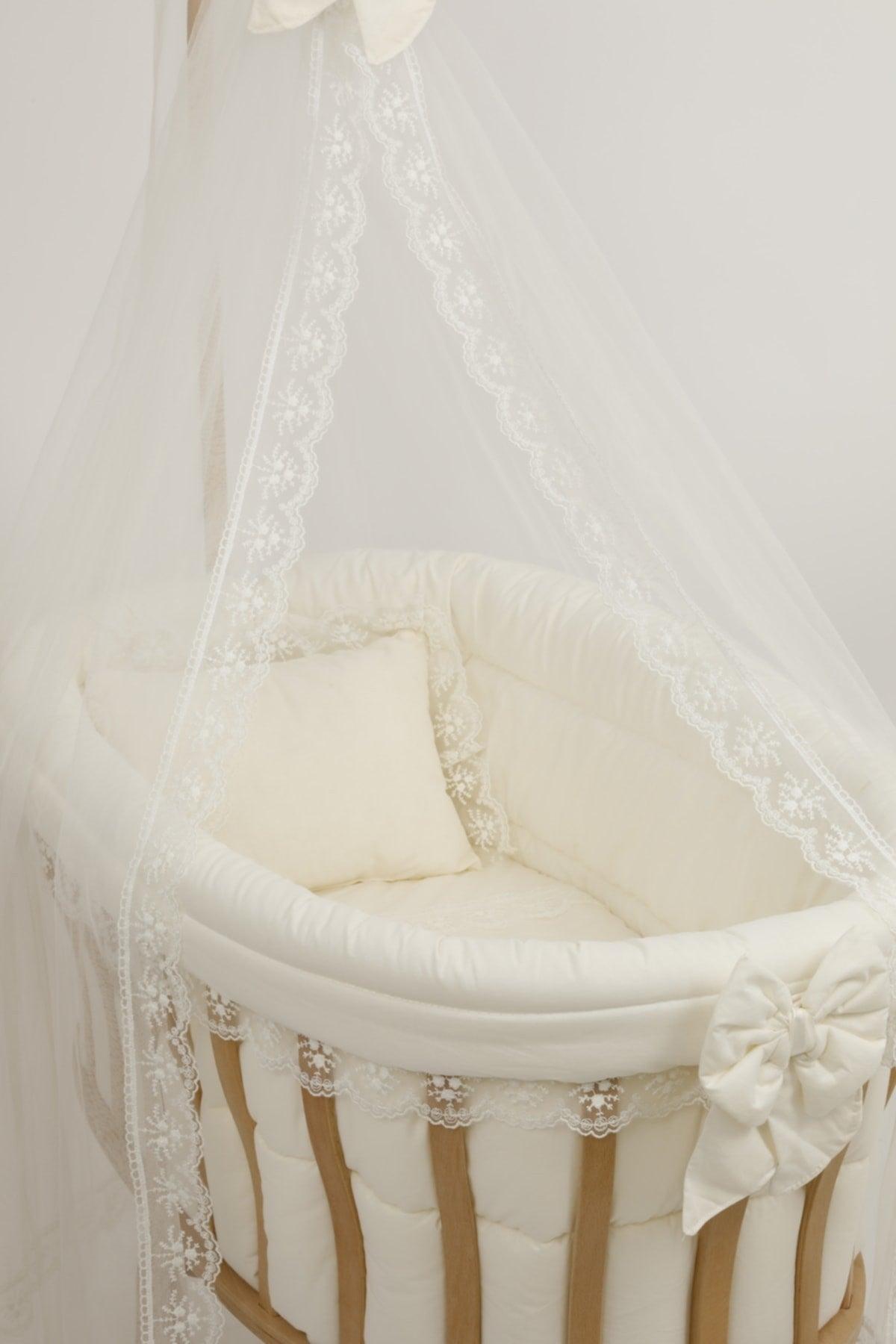 Cream French Lace Baby Sleeping Set (Only Suitable For Crib) - Crib Not Included - - Swordslife