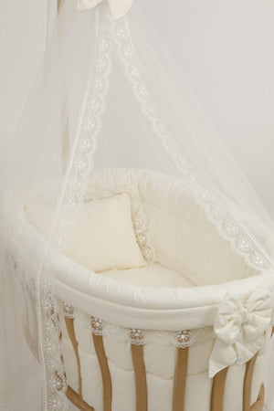 Cream French Lace Baby Sleeping Set (Only Suitable For Crib) - Crib Not Included - - Swordslife