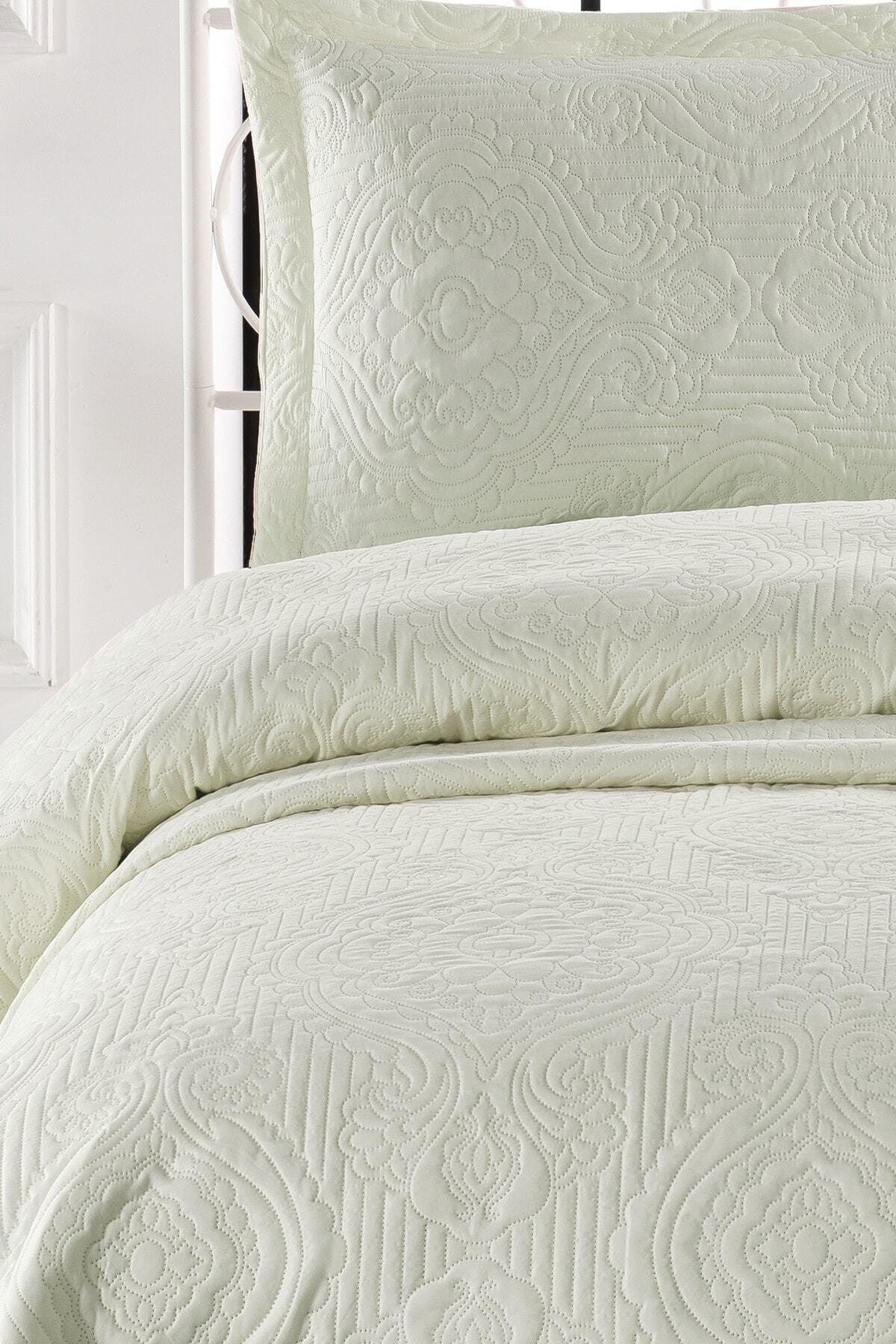 Cream Authentic Double Microfiber Quilted Bedspread - Swordslife