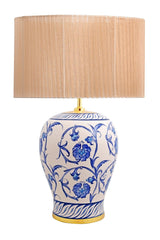 Kty-srm01 Blue Blanc Ceramic Lampshade - Organza Cinnamon - Swordslife