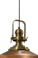 Copper Color Noble Single Chandelier Tumbled