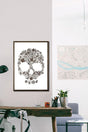 Wood Scraping With Skull Decorative Frame , Home Office Wall Board - Swordslife