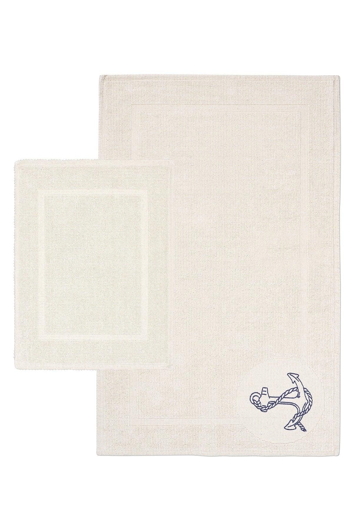 La Mer Natural Cotton Bathroom Rug Set - Swordslife