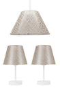 Lacy Cream Triple Lampshade Conical Chandelier Set Bedroom Lighting - Swordslife