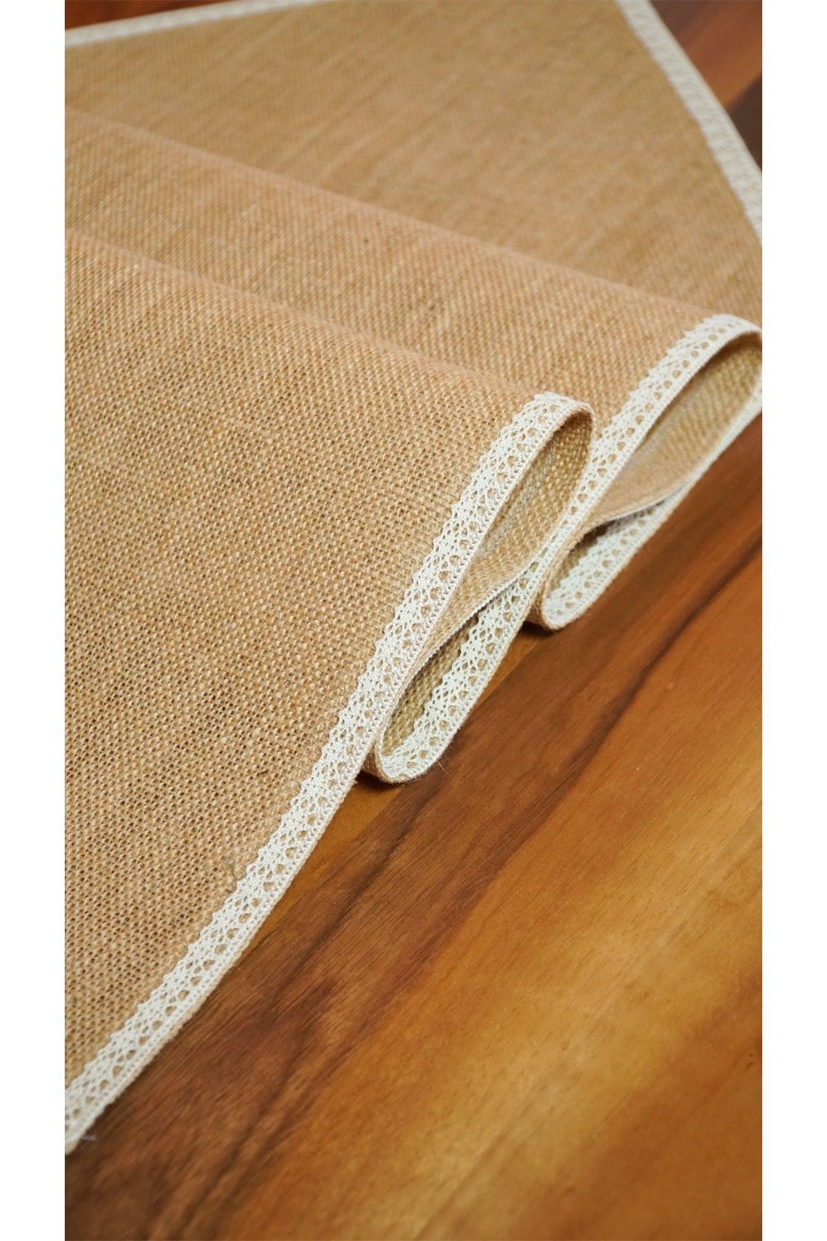 Lace Edge Jute Runner 40x250 cm - Swordslife