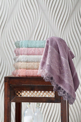 Lacy Guipure 6 Pcs Towel 50x90