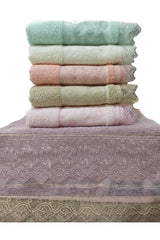 Lacy Guipure Towel Set 6 Pcs 50x90 Cm.